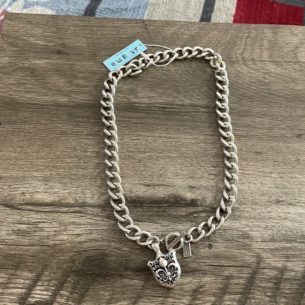 Stigma Silver heavy chain necklace-NWT